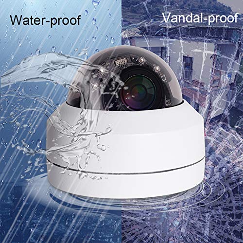 Eversecu Everecu Vandalproof Poe Ip Ptz Camera Hd1080P 2.5'' Mini Metal Dome Security Camera 4X Optical Zoom Lens Ir Night Vision Pan Tilt Zoom Ip66 Waterproof Cctv Camera For Ceiling Installation #TOP4