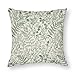 1 funda de cojín para cojín de ramas de coníferas dibujadas a mano, fundas de almohada decorativas de 60 x 60 cm