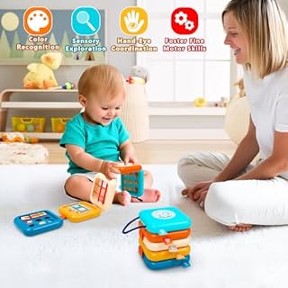 Busy Board for 1 Year Old Montessori Toys for 1 2 Boy Girl Toys Toddler Car Airplane Travel Activities Essentials 1-3 Busy Cube Stocking Learning Education Baby Toy 12-18 Months Birthday Gifts 1 2 3