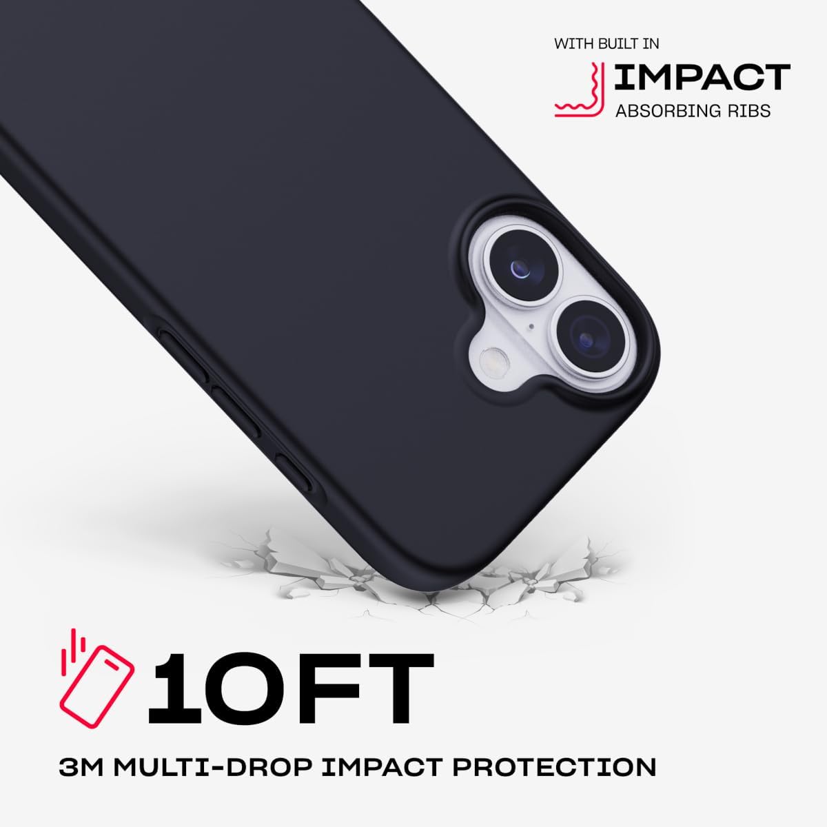 Tech21 EvoClear Case for iPhone 17 Pro Max – Clear | Slim Protective Case | Impact Protection | Wireless Charging Compatible