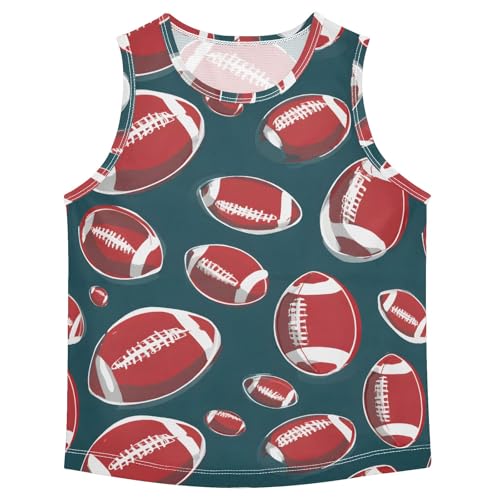 Boys' Tank Top Shirt Rugby Pattern Print Sleeveless T-Shirts