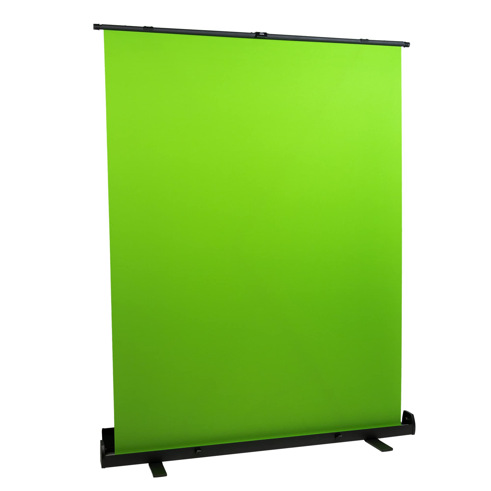 Rollei ausziehbarer Green-Screen zur farbbasierten Bild-Freistellung mit den Maßen 145cm x 190cm.Grüner Hintergrund für Video-Aufnahmen., 28185