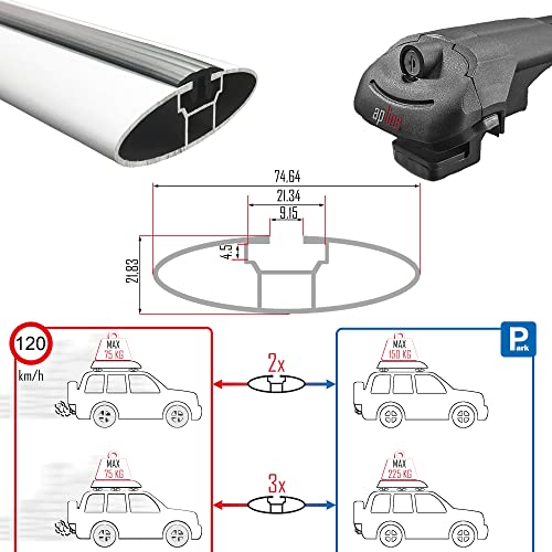 Compatibile con Hyundai Tucson 2004-2009 barre