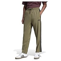 adidas Homme Essential Three Stripes Stanford Pant Open Hem, Olive Strata/Black