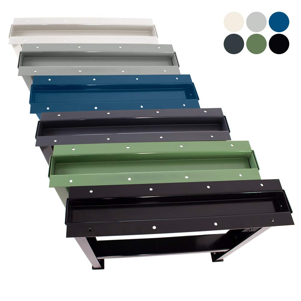 Bastidor profesional de acero WBG-550/550-850, altura regulable, plegable, banco de trabajo, taller, pie de metal, pie de acero, 1 unidad, RAL 9005, color negro brillante