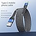 3A 27W usba to USB c Cable(3.3ft+6ft+9ft) Type C Fast Charging Compatible with iPhone 15/15 Plus/15 Pro/15 Pro Max, Samsung Galaxy S20 S10 S9, Note 20 10, LG G8 G7 V30… (5, Blue)