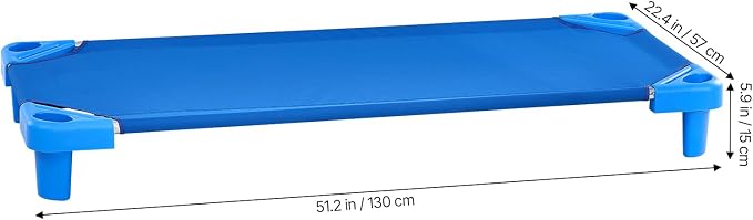 Juego de 6 Camas Apilables para Niños Azul miniatura 8