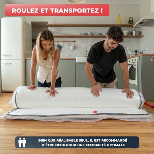 Sac compression matelas 140x200 Wrappybag étanche pour gagner de la place - 5