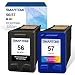 Produktbild SMARTOMI 56 57 Remanufactured Druckerpatronen für HP 56 57 für HP DeskJet 450ci 5150 5550 5652, Photosmart 7760 7960, PSC 1210 1215 1315 1350, OfficeJet 4212 4215