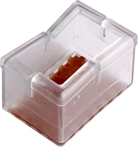 Miniatura 3 de Andux Juego de 8 protectores de suelo de madera de silicona con parte inferior rectangular para patas de silla, almohadillas para patas de muebles,