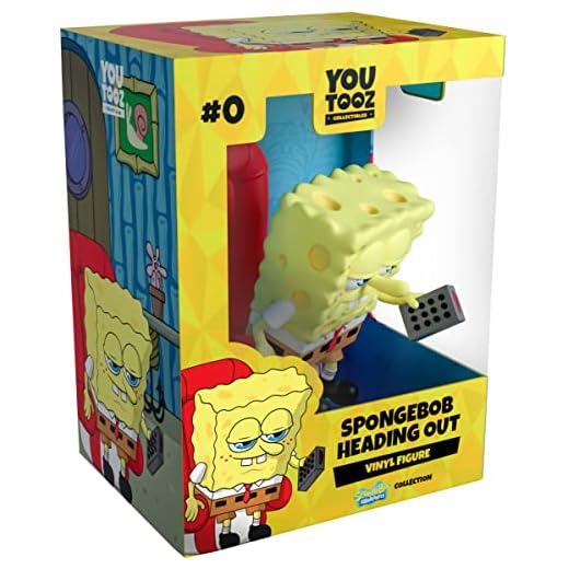 Youtooz Spongebob Heading Out Vinyl Figure, 3" Spongebob Figure, Funny Internet Meme Vinyl Figure - Youtooz Spongebob Collection Based on Internet Meme Heading Out