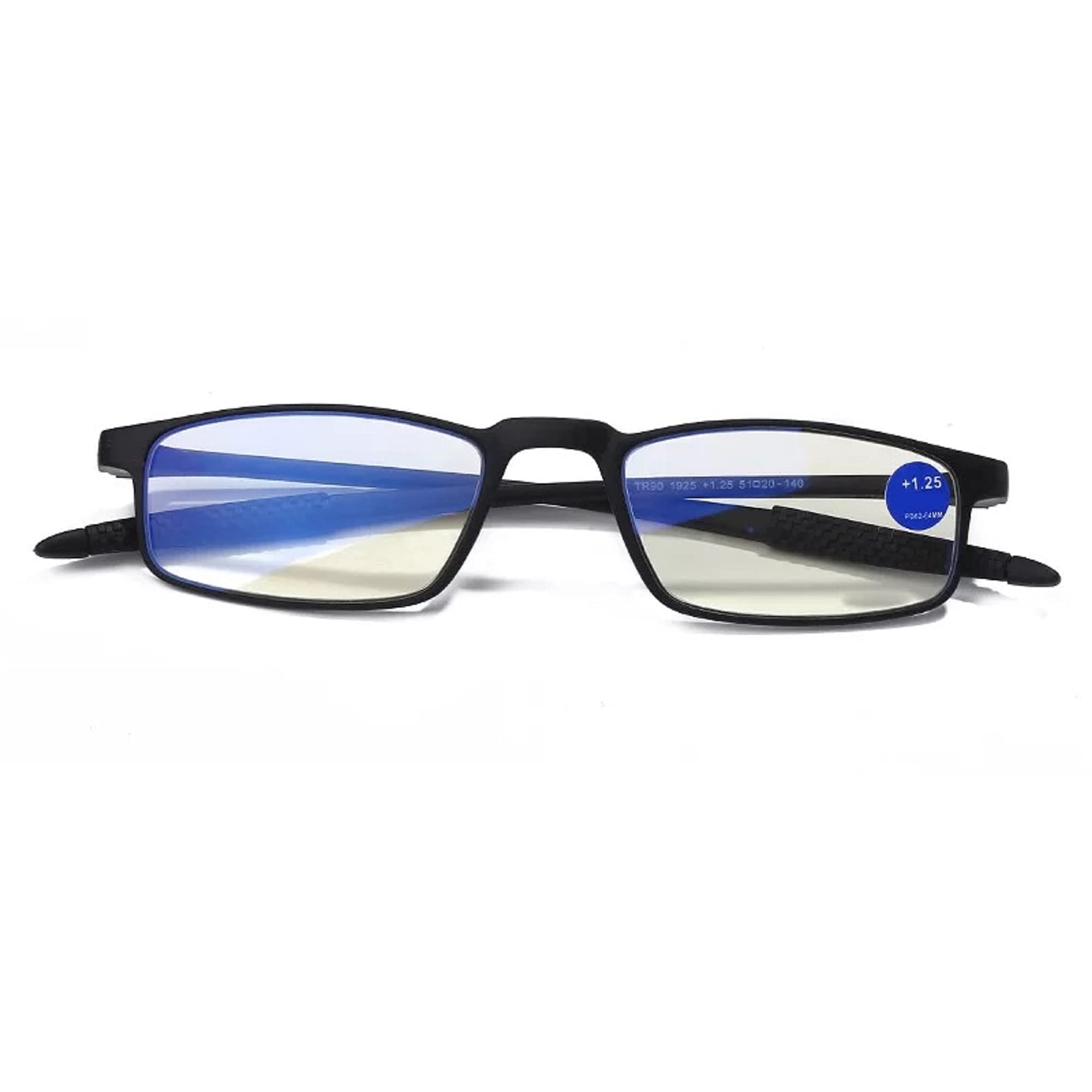 AUGEN Blue Block TR-90 Unisex Free Size Black Reading Glasses With Case (+4.00, Pack of 1)-image-10