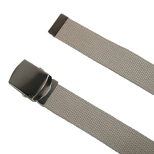 CTM Big & Tall Cotton Adjustable Belt with Nickel Buckle2
