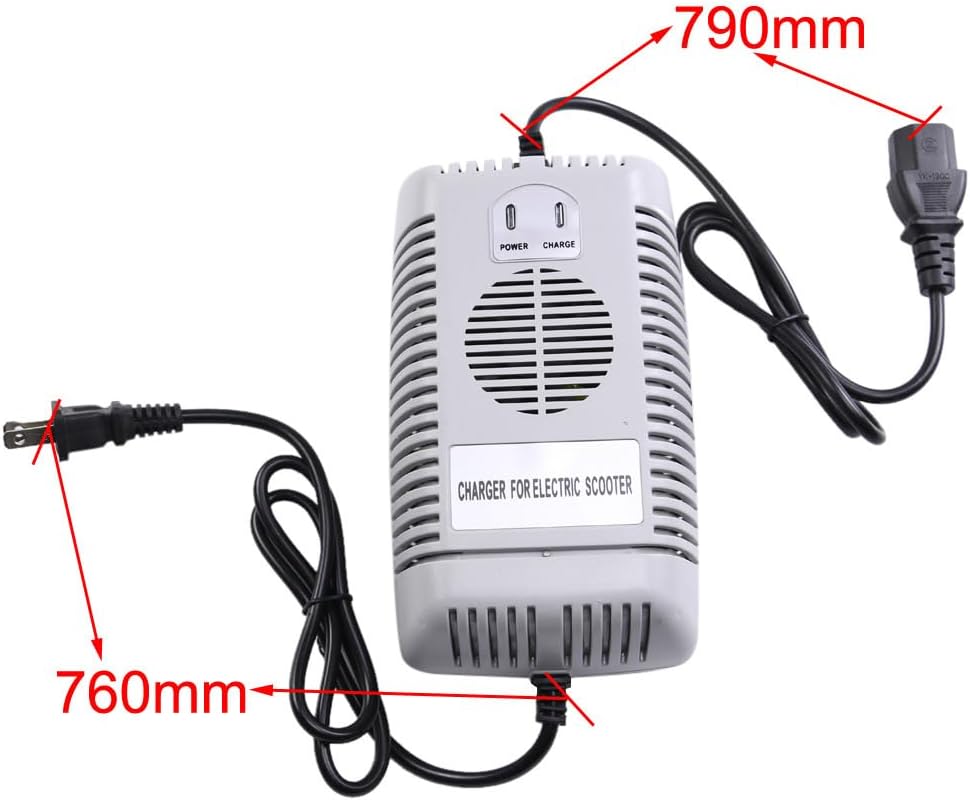 48V Scooter Battery Charger for Sealed Lead Acid Rechargeable Batteries, Ebike, Electric Scooter, Pit Dirt Bike, Go Kart, ATV, UTV, Drift Trike, Golf Cart, Quad Buggy, Tricycle, 4-Wheeler