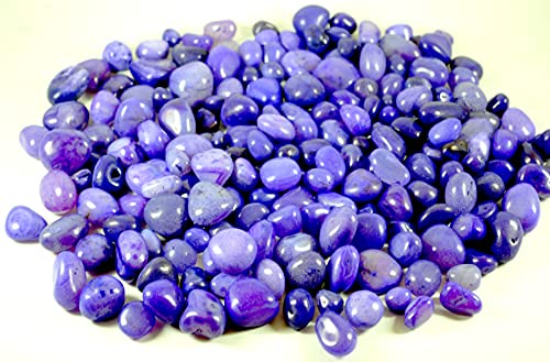 Image of Purple Onyx Pebbles for Decoration - Pebbles Stones for Fish Tank Aquarium, Fountain, Table Decor - Decorative Stones and Pebbles for Home /Garden Decor (2.9 Kgs, Purple Onyx)