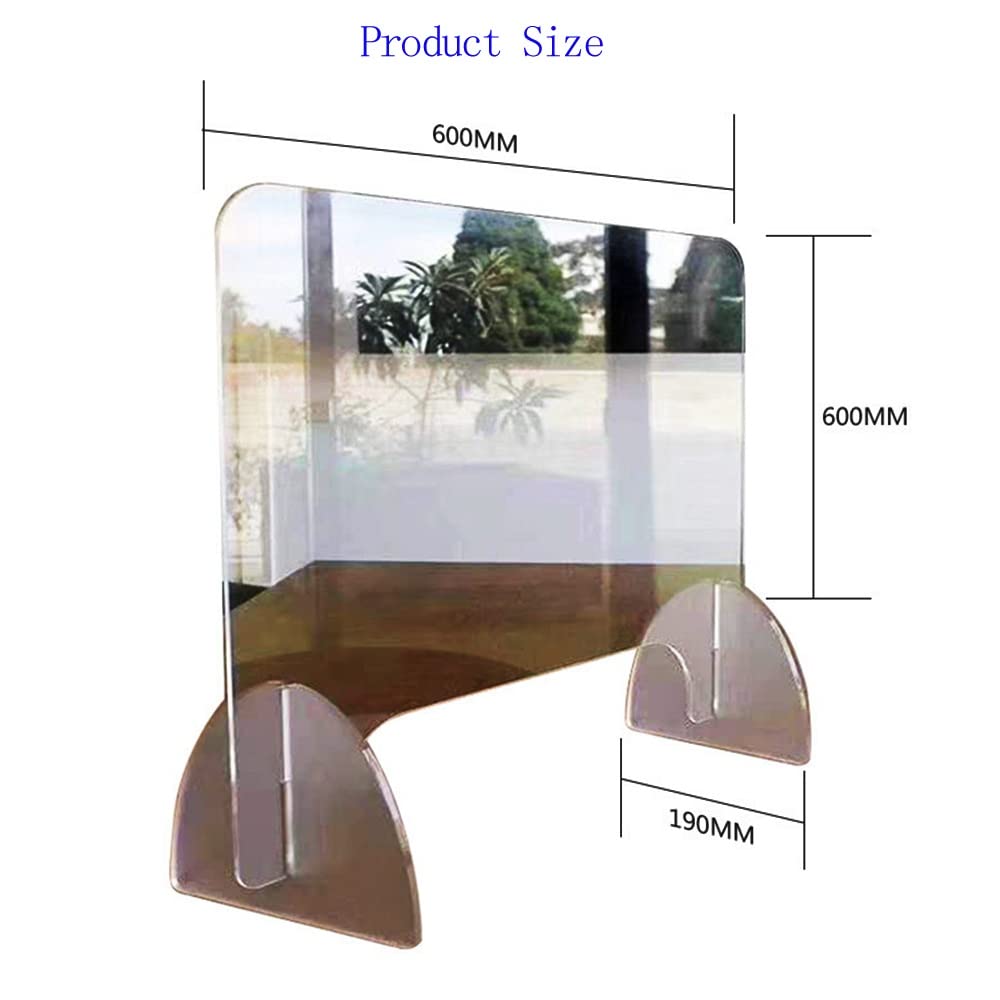 Tablero de partición de Oficina, Protector de estornudos, Ventana de Paso incluida, Protector de estornudo de plexiglás de acrílico Transparente, mostrador de Caja de Caja de recepción。