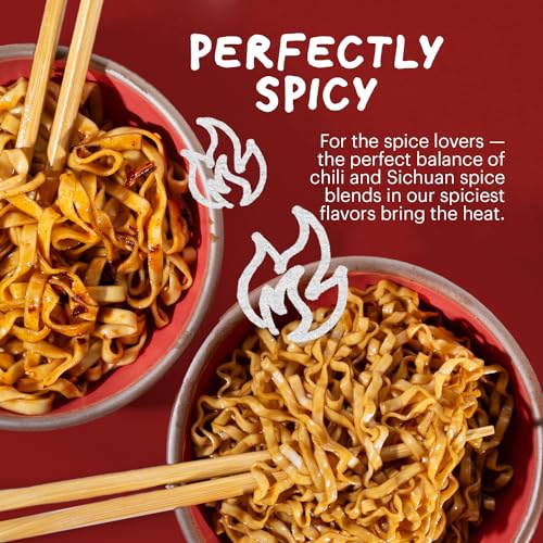 Momofuku Spicy Ramen Noodle Variety Pack by David Chang, 15 Count (Pack of 3) of Air-Dried Vegan Instant Noodles with 11g of Plant Based Protein