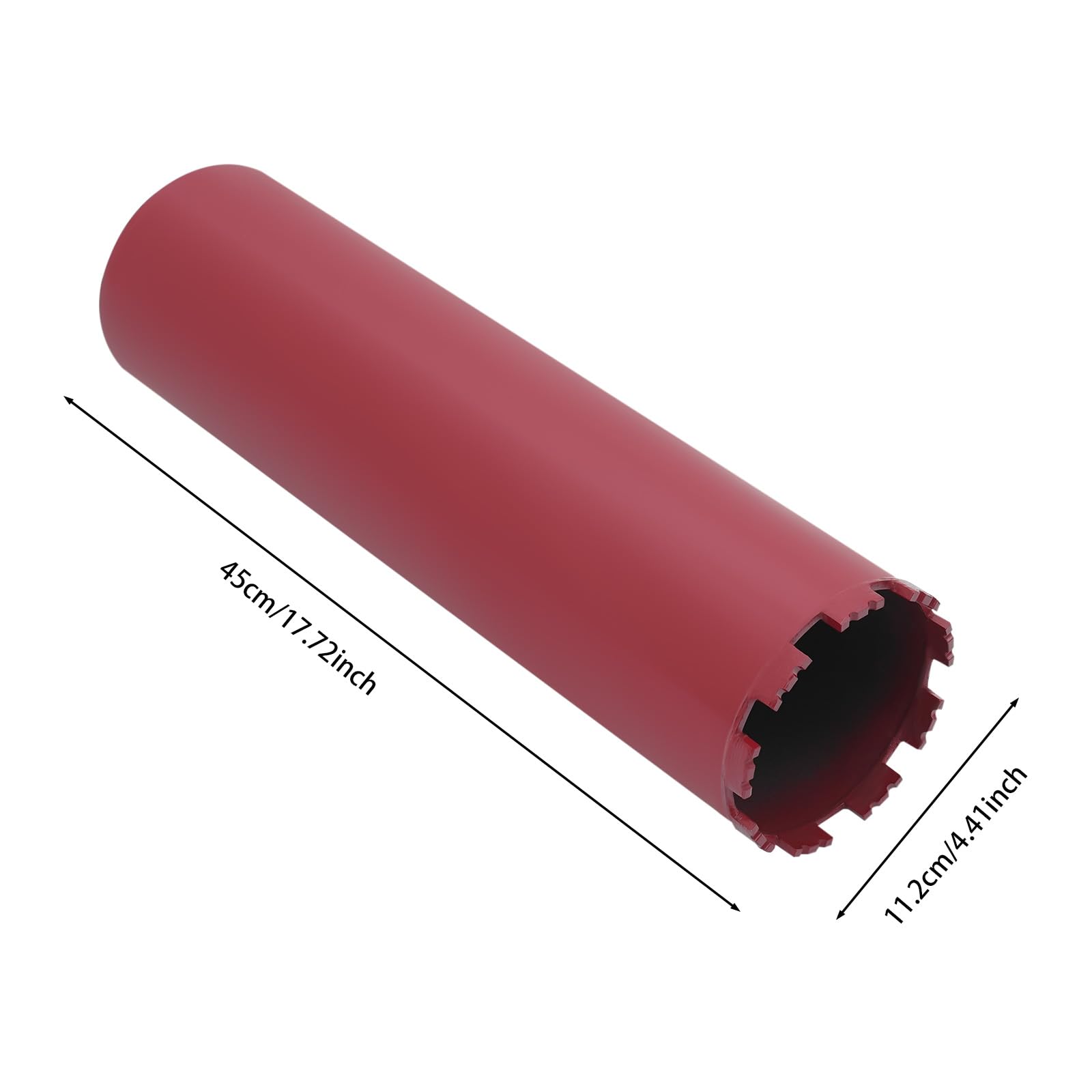 Diamentowa koronka wiertnicza rdzeniowa, wiertło rdzeniowe do wiertarki rdzeniowej z turbo Ø 112 mm koroną wiertniczą - długość użytkowa 410 mm - wiertło rdzeniowe wiertło do otworów do muru, granitu