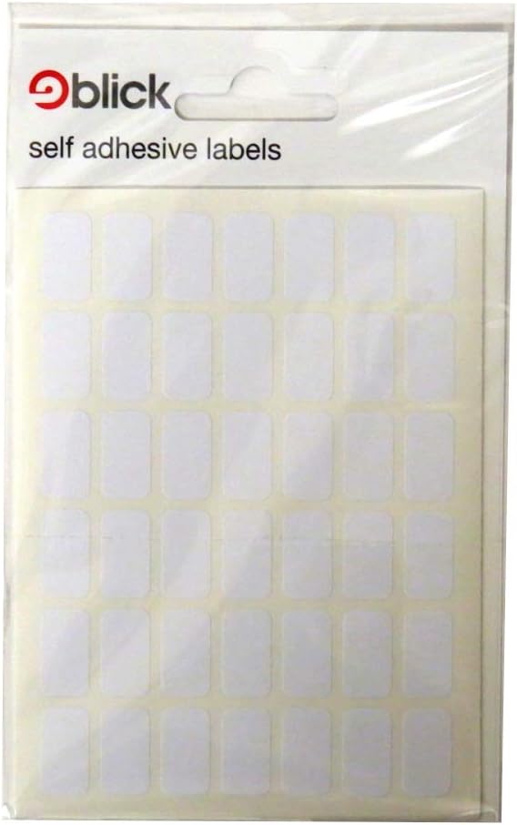 Blick White Sticker 9 mm x 16 mm (294 Stickers)
