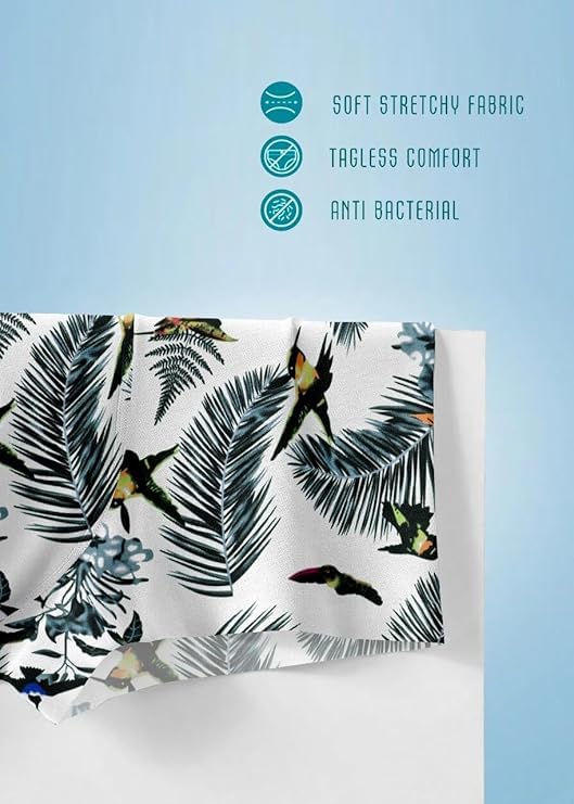 Image of ACKER Soft Nylon Printed Trunks & Boxers Underwear for Men Inner for Men with Extra Thin Elastic (Pack of - 3)