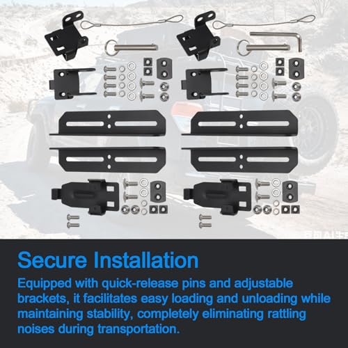 Image of Motoparty Compatible with Pelican Cargo Case Roof Mount Kit | for BX140R BX55S BX85S BX90R with instruction manual