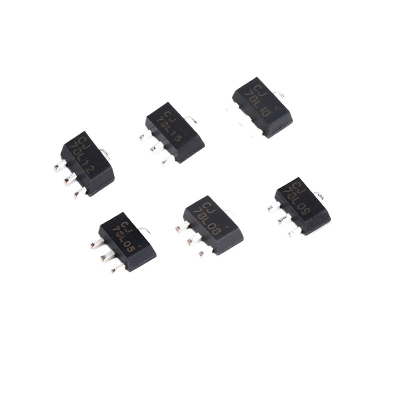 Estabilizador de tres terminales CJ78L08 SOT-89 SMD pack 50 piezas 7