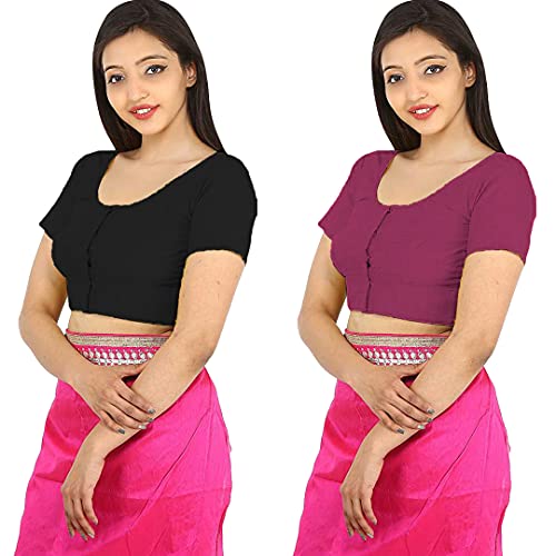 Image of Namita Women's Rubia Cotton Solid Half Sleeve Blouse