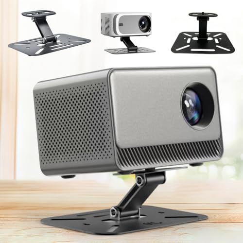 Beamer Halterung, Beamer Ständer, Multifunktionaler Verstellbarer Projektor Ständer mit 1/4-Zoll Schraubschnittstelle, Beamerständer, für Räume Wohnzimmer Konferenzräume Klassenzimmer, Schwarz