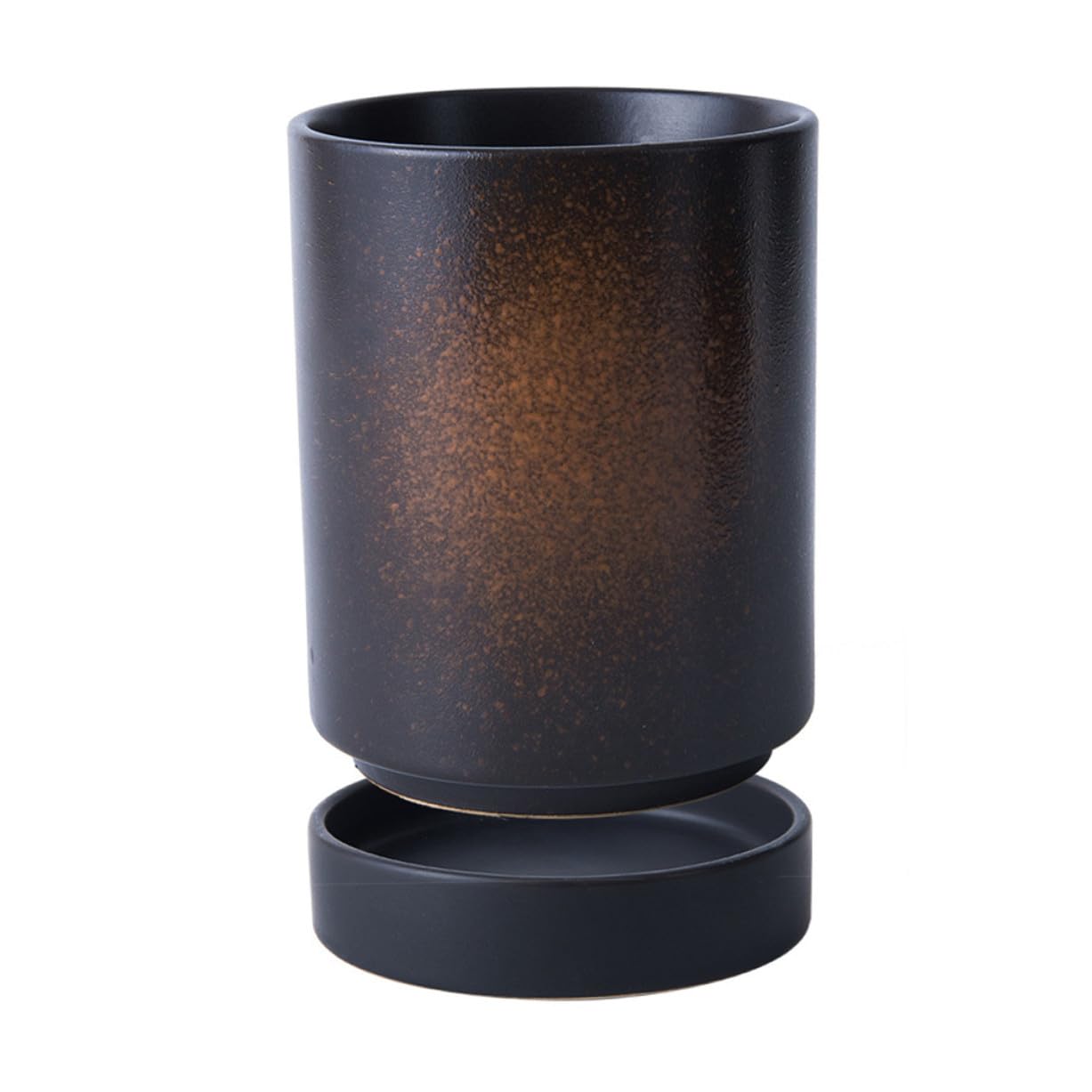 Alipis Support à Baguettes en Céramique Noir Égouttoir Intégré, Rangement Pratique pour Couverts et Cuillères, Cuisine et Présent de Pendaison de Crémaillère