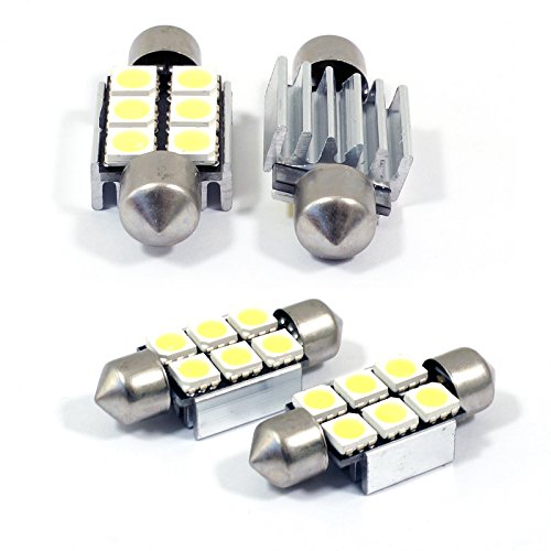 Genssi 37Mm Festoon Canbus Led Light Bulb Compatible With Bmw Mercedes Audi Vw 6418 6411 C5W (4 Pack) #TOP17
