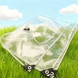Telone Impermeabile 100 x 200 cm Impermeabile, Resistente Agli Strappi, PVC Telo di Copertura 400G ㎡ per Barche, Legno, Piscina, Mobili da Giardino, Auto, Bianco