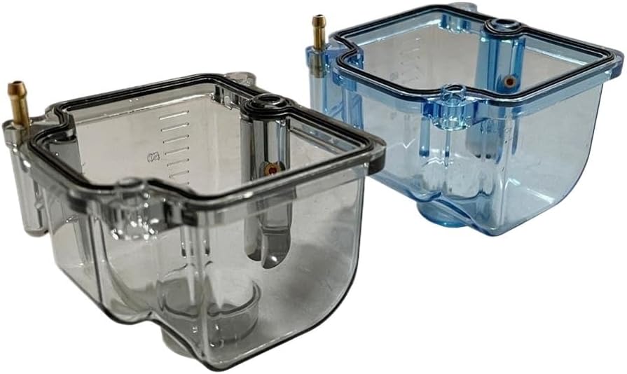 Clear Bottom Float Bowl Cap Compatible with Motorcycle Carburetor 28-34mm Compatible With Carb 21 26(BLUE)