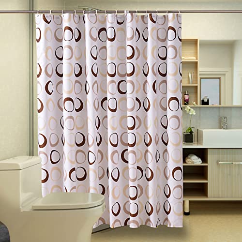 GONOVE Shower Curtain for Bathroom 200 x 200 cm Mildew Resistant Waterproof Polyester Fabric Geometric Shower Curtain Liner Long Washable Bath Curtain with Hooks