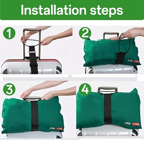 Image of Luggage Straps 2-Pack - TSA Approved Elastic Bungee Straps for Suitcases Add a Bag Travel