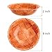Elsjoy 8 Pack Wooden Woven Salad Bowl, 8 Inch Stackable Round Wood Serving Bowl, Rustic Mixing Bowl for Salad, Fruits, Vegetables, Natural Birch Wood