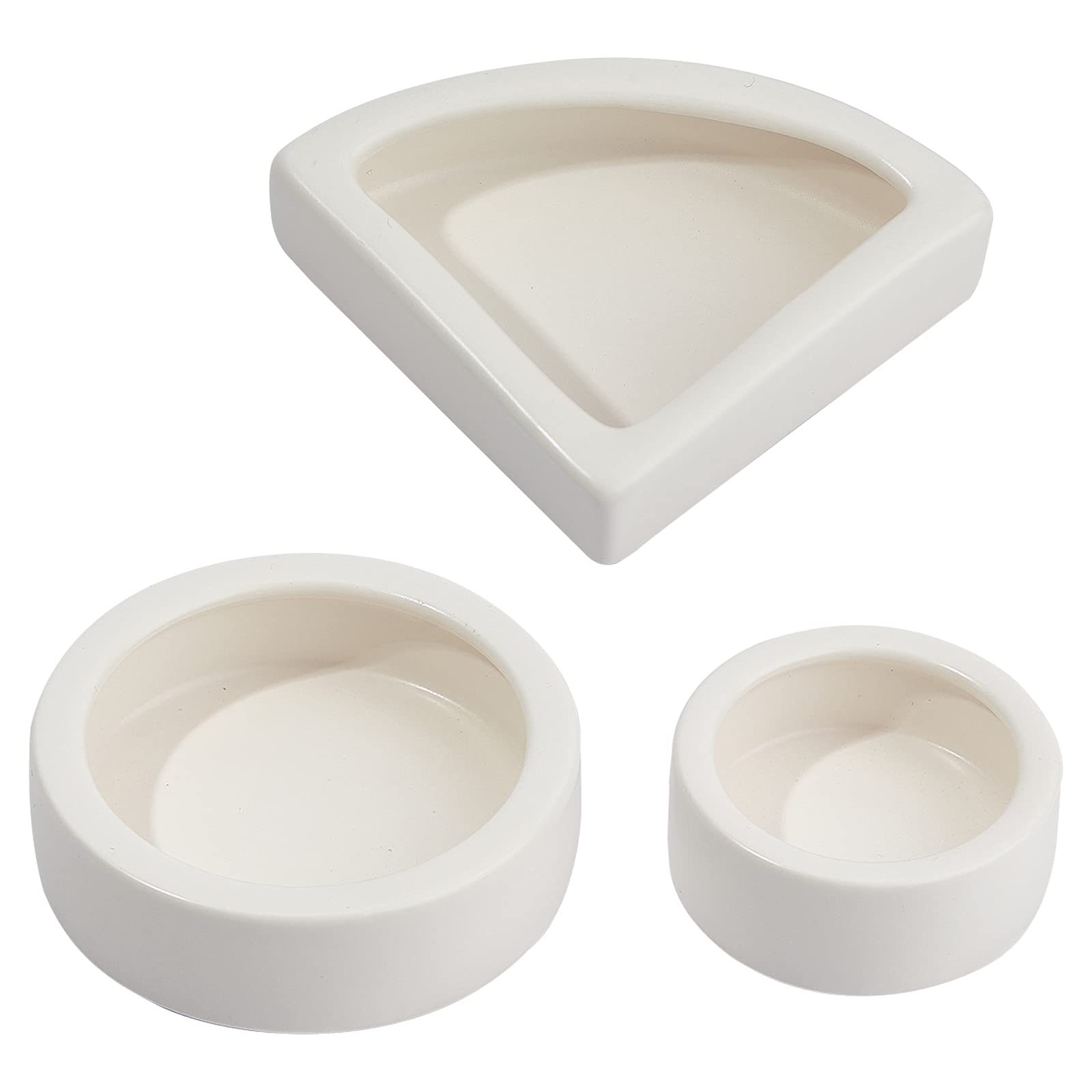 AHANDMAKER Mangiatoia per Rettili, Mangiatoia per Rettili, Ciotola Anti-Fuga, Mangiatoia per Rettili Nera a Prova di Fuga, Vasetto per Acqua di Vermi Piccola Lucertola Geco Ciotole