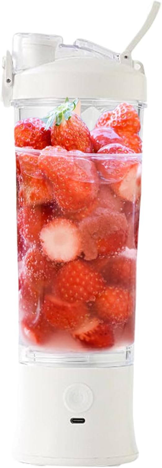 Personal Blender Portable | 600ml Juicer Mixer Maker - Kitchen Appliances | for Gym Nutrition Food Prep Camping Trips Shakes Smoothies Meal Prepping Juice Coffee