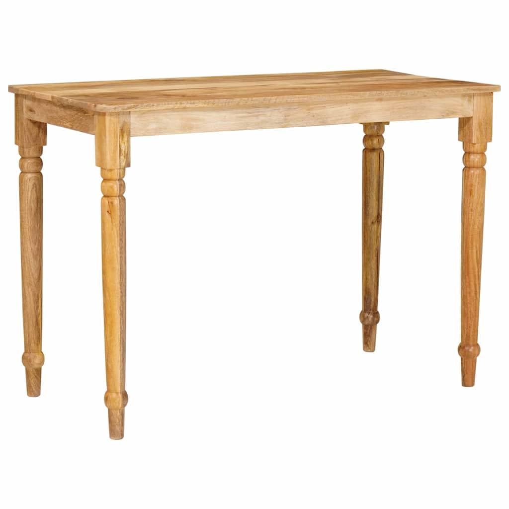 Prostokątny brązowy stolik kawowy 110 x 55 x 77 cm z litego drewna mango, nowoczesny stolik kawowy do salonu, przestronna powierzchnia do napojów i dekoracji, łatwy montaż