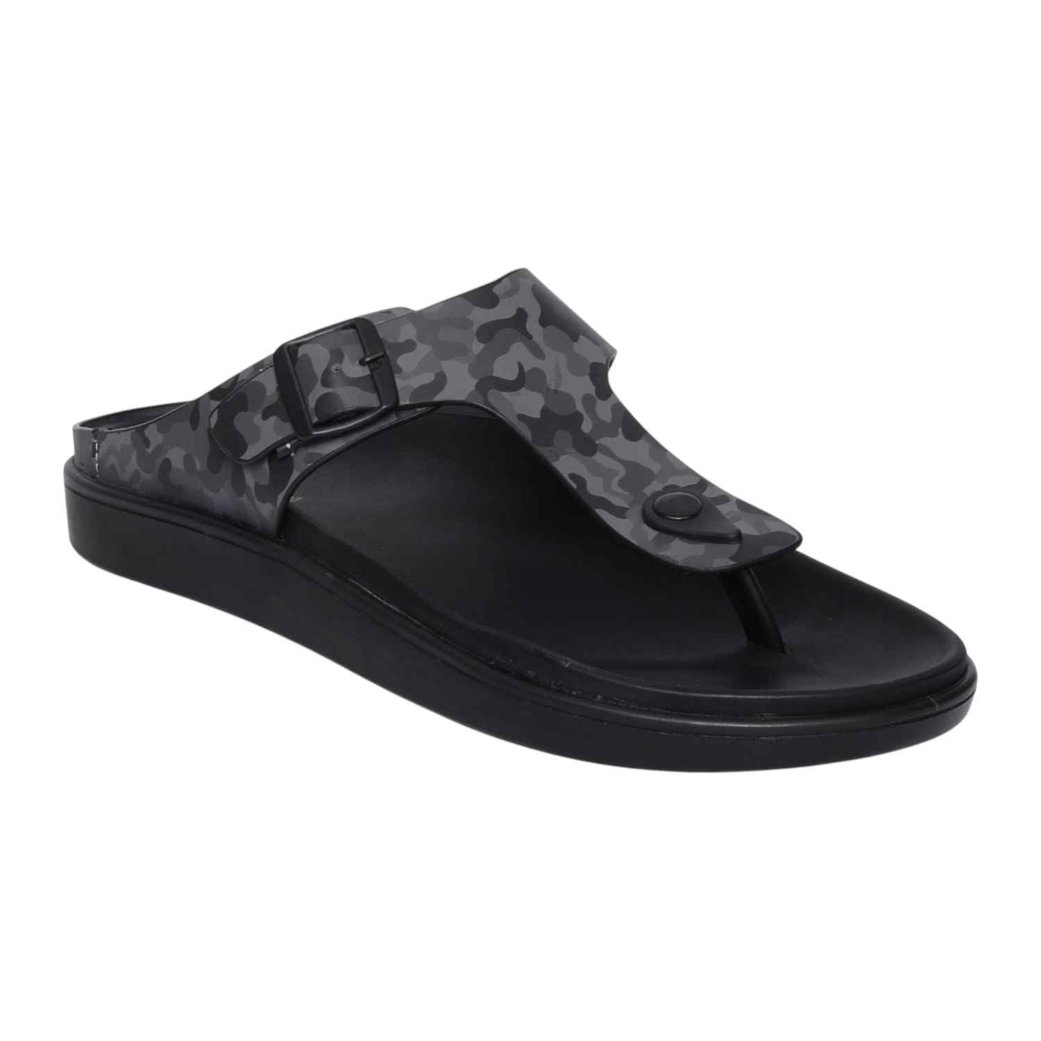 bellissimo Mens Black Camo Buckle Sandal-picture-46