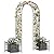 DWVO Metal Garden Arbor with Planter Boxes, 86" H Outdoor Lawn Arch for Climbing Plants, Roses, Vines, Wedding Archway Party Decor for Lawn, Patio, Backyard