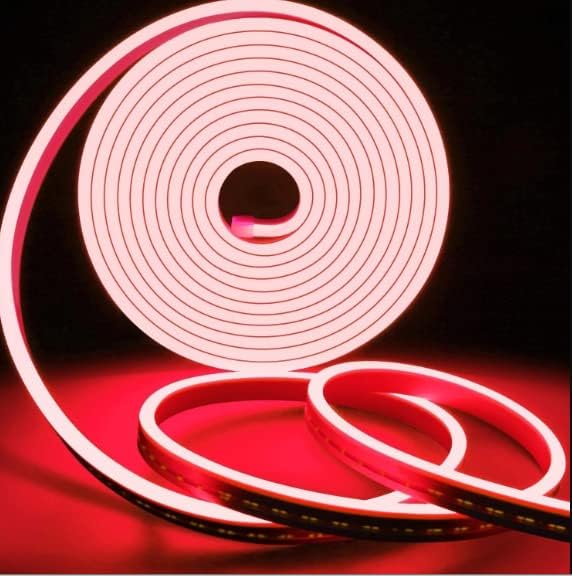 Arhaan Art Modification Red DC 12 Volt Cuttable LED Neon Flexible Light for Bike Car Decorative 50 Watt House Decorate (Red)