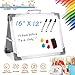 Produktbild EnweNge Tragbares Doppelseitiges Whiteboard, 30 * 40Cm Magnetische Klappbar Magnettafel Flipcharts Mit Marker, Magnete, Schwamm Für Schule, Zuhause, Büro