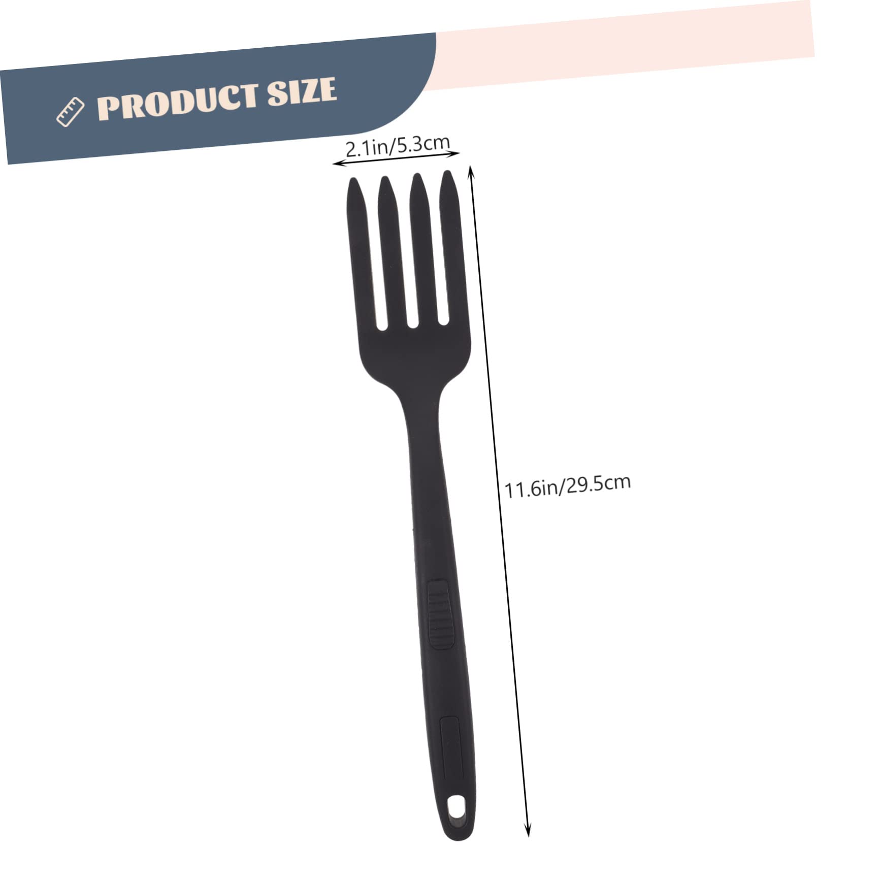 GRIRIW Ergonomic Silicone Large Fork Kitchen Food Fork Nonstick for Cooking for Spaghetti Noodles Family Restaurant Use