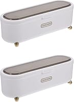 Vista 1 de Hemoton Cajones de almacenamiento, 2 bandejas de cubiertos con tapas, caja de almacenamiento de cubiertos de plástico, organizador de cajones