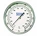 WIKA TI.50 Stainless Steel 304 Process Grade Resettable Bi-Metal Thermometer, 5" Dial, 0/250 Degrees F/C, 9" Stem, 1/2"Connection, Back Mount