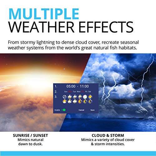 Fluval Aquasky 2.0 Bluetooth LED Aquarium Light – 27W, 36–48" | RGB + 6500K White | App-Controlled with 24-Hour Light Cycle & Weather Effects | IP67 Waterproof | Wide 120 Coverage by Fluval - Image 5
