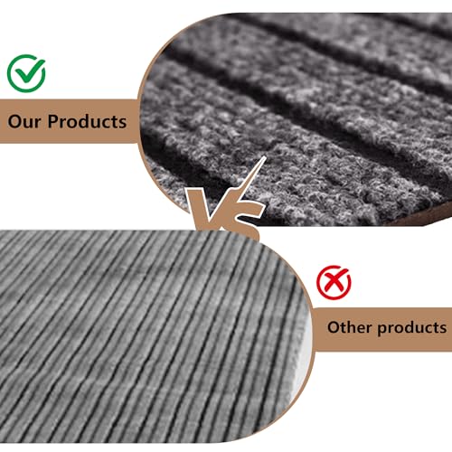 Paillasson absorbant antidérapant grand format gris