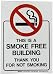 Brady 103888 Adhesive Polyester Double Sided Glass Door Labels , Red/Black On White, 7" Height x 5" Width, Legend "This Is A Smoke-Free Building Thank You For Not Smoking / Thank You For Observing Our No Smoking Policy"