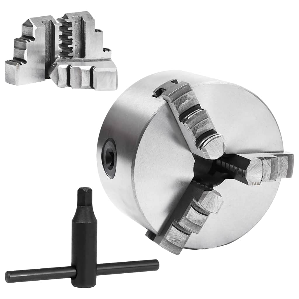 Générique Mandrin de Tour Auto-centrant à 3 mâchoires 100 mm Acier,Quincaillerie, Outils, Serre-Joints & étaux, (Poids 3.3KG)