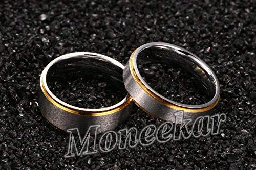 Image of Moneekar Jewels Exclusive Stainless Steel Couple Ring for Unisex-adult